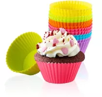 Moldes Silicona Capacillos X12 Cupcakes Muffins Reposteria 