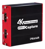 Tarjeta De Captura Treaslin, 4k Game Hdmi Video Usb3.0,