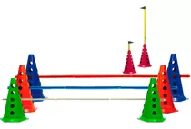 8 Cones Com 4 Barreiras E Sinalizador Agilidade Funcional