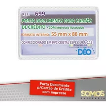 Porta Doc P/cartão De Crédito/sus E Cpf C/ Impresso 10 Unid