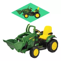 Trator Elétrico Infantil Crianças Até 40kg - John Deere Cor Verde-verde Voltagem Do Carregador 127v