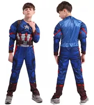 Disfraz Niños Superhéroe Capitán América Figura Acción 