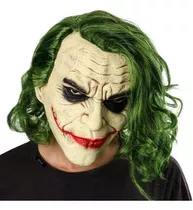 Mascara Cosplay Latex Coringa Joker C/ Cabelo Pronta Entrega