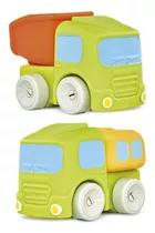 Caminhão Baby Truck Soft Em Vinil 4 Pçs P/ Montar 255 - Roma Cor Amarelo