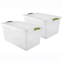 Set 2 Cajas Organizadoras Pack Organizador 61 Lts Grandes 