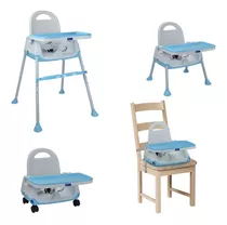 Silla Comedor Bebe 4 En 1 Navi Happy Baby Color Azul