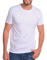 Camiseta Hombre 100% Algodon Suave Cuello Liso