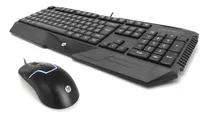 Kit Teclado E Mouse Gamer Usb C/fio Preto Gk1000 Confortável