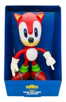 Boneco Sonic Vermelho Articulado 25cm Vinil Brinquedo Caixa 