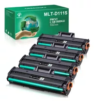 Kit 04 Toner Compatível Mlt-d111s D111 P/ Impressora Samsung Sl-m2070 Sl-m2020 M2070 M2020 1.8k