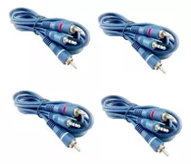 Pack 4 Cable Rca Miniplug 3.5mm Reforzado 2 Metros Artekit