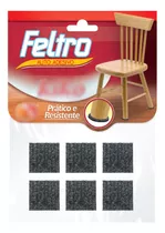 Kit 24 Feltro Protetor Adesivo Pé Sofá Cadeira Mesa Aparador