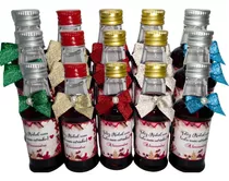 10 Mini Vinhos 50ml Personalizados Decorados, Natal