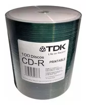 Cd-r Tdk Printable 700mb 80min 52x Bulk X 100