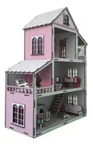 Casa Casinha De Boneca + 1 Boneca Polly + 30 Móveis 