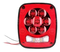 Calavera Tipo Jeep 9 Leds Plafón Trasero Luz Fijo Y Estrobo