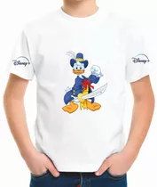 Camiseta Infantil Infantil Pirata - Donald + Nome Da Criança