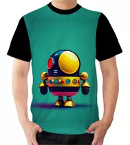 Camisa Camiseta Robô Redondo Inteligência Artificial 2