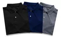 Kit 3 Camisa Camiseta Masculina Gola Polo Piquet Slim
