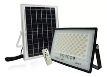 Reflector Led Con Panel Solar 200w  Luz Blanca