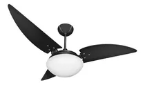 Ventilador De Teto Ventex Noronha Com Luminária De Vidro P/ Cor Das Pás Preto/preto Voltagem 220v