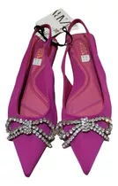 Zapatos Stilettos Zara Magenta Strass