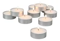 Pack 50 Velas Tea Light Esoterismo Decoración Limpieza Luz Color Blanco