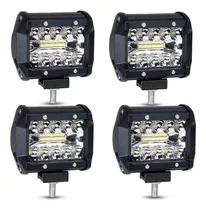 Kit 4 Faros Barra 20 Leds Luz Auxiliar Universal 12v 24v 