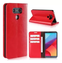 Funda Tipo Cartera Para LG G6 Funda De Cuero Con Pata De Cab