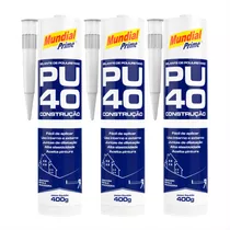 Silicone Pu40 Construção Selante Poliuretano 400g - 3 Und