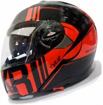 Casco Abatible Ghb Xecuro Negro/rojo Doble Visor Certificado