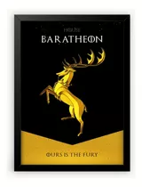 Quadro Decorativo Casa Baratheon Game Of Thrones A3 30x42cm