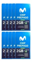 Pack 10 X Chip Movistar Prepago