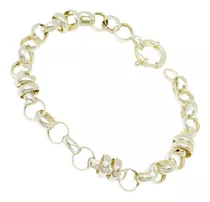 Pulsera De Plata Con Rolo N2 20cm Ideal Regalo Unisex Ps 042