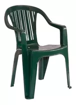 Silla Pvc Reforzada Con Apoya Brazos Titán 140 Kg Verde