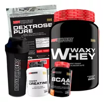 Kit Whey 900g + Bcaa + Creatina + Dextrozz + Coqueteleira