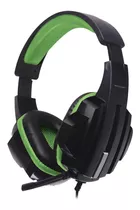 Headset Gamer Verde Haste Ajustável E Cabo De Nylon