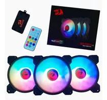 Kit Cooler Fan Redragon Gc-f009 Rgb 120mm Com 3 Unidades