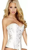 Corset Floral Print Sujetador Blanco + Hilo 1 Und