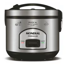 Panela Elétrica De Arroz Mondial 6 Xícaras Pe-43 Inox 110v