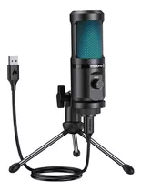 Micrófono Maono Pm461t Pm461tr Rgb Microfono Para Gamer Cardioide Color Negro