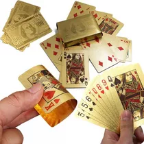 Baralho Folheado Ouro Luxo Poker Canastra Truco