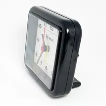 Relogio Despertador Quartz Analogico Quadrado Herweg 2612 Cor Preto