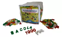 Brinquedos Didáticos Sacola Alfanumérica 1000 Peças