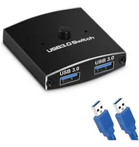 Seletor De Comutador Usb 3.0 Kvm Switch 5gbps 2 Em 1 Saída U