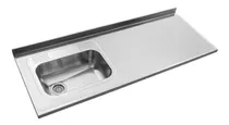 Mesada Acero Inox Johnson 160 Con Bacha Zz52 Lado Izquierdo