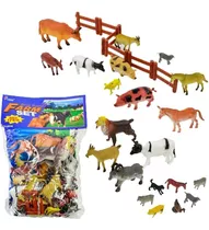 Kit De Animais Da Fazenda Bichos 22 Peças Diversos Tamanhos