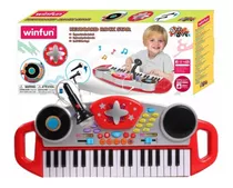 Piano Electrónico Con Micrófono Rock Star Winfun