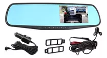 Retrovisor Cámara Dual Reversa Frontal Video Full Hd Carro