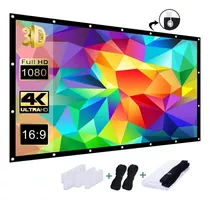 Pantalla Proyector 120puLG(264x147cm) Proyeccion Hd, 4k 16:9